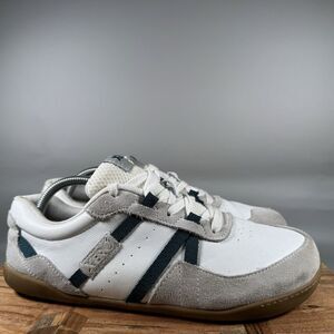 XERO Kelso Barefoot Shoes Mens 10.5 White Green Sneaker Zero Drop Suede